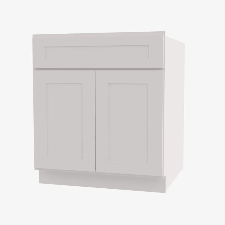 aw s3621b 34 1 2 double door 36 inch sink base vanity with drawers ice white shaker