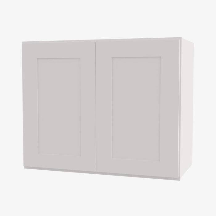 aw w3336b double door 33 inch wall cabinet ice white shaker 1