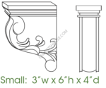 Decorative Large Corbell VW-CORBEL57-1 Forevermark Rio Vista White Shaker