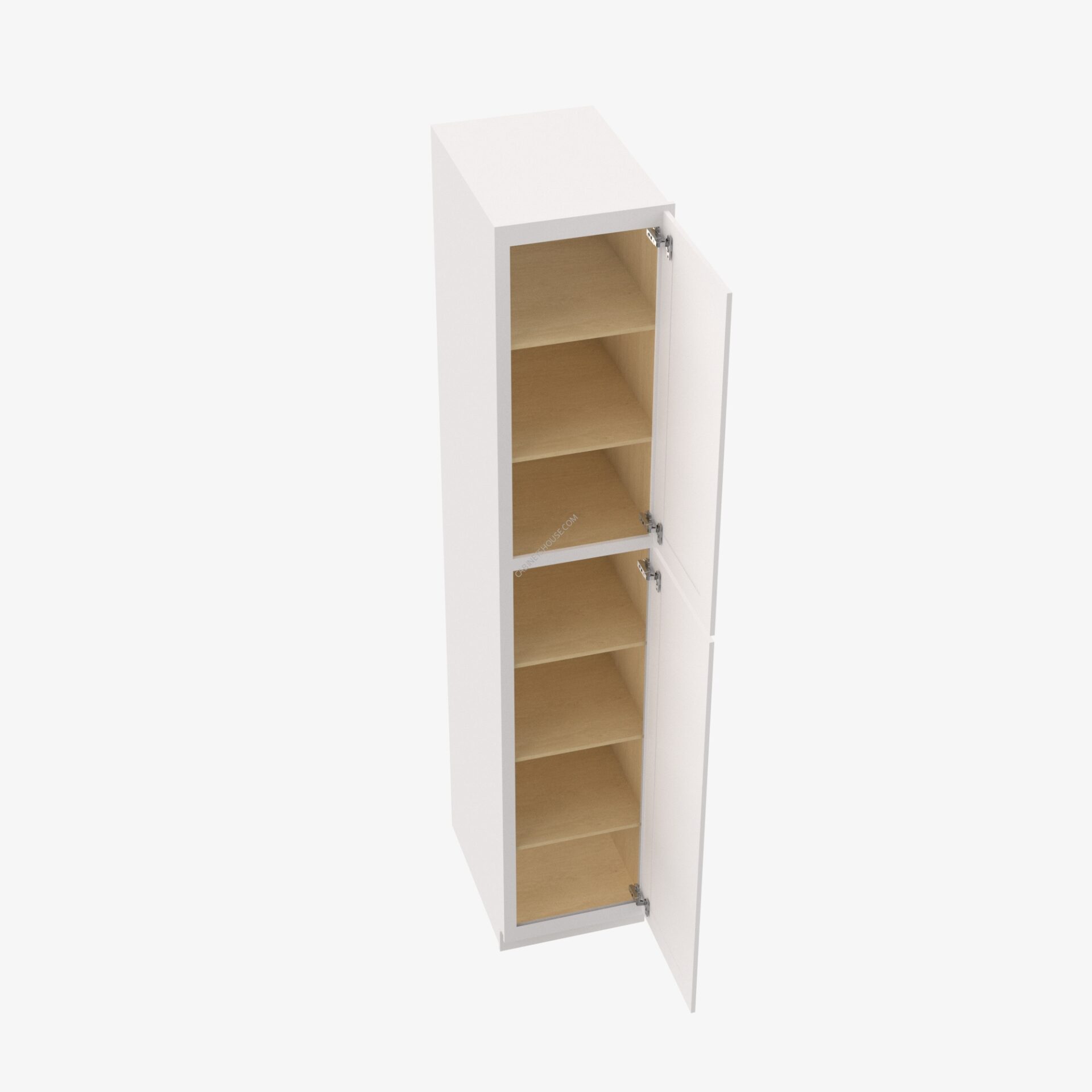 Wall Pantry Cabinet with Butt Doors VW-WP2484B Forevermark Rio Vista White Shaker