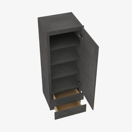 Wall Cabinet – 2 Built-in Drawer AA-W2D1860 Forevermark Blaze Black Shaker