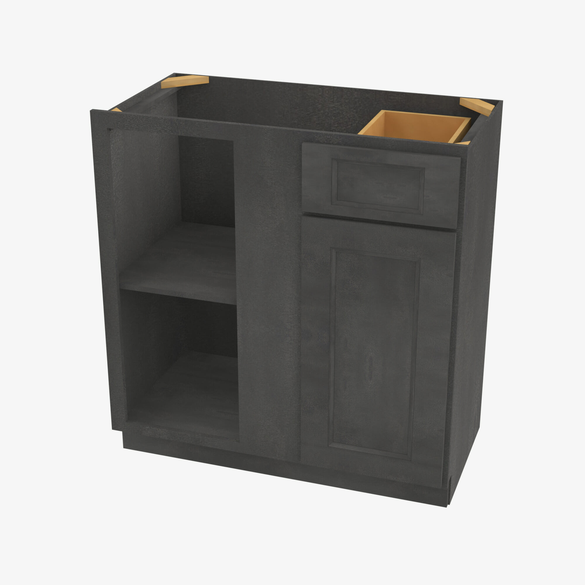 Base Blind Corner Cabinet AA-BBLC45-48-42W Forevermark Blaze Black Shaker