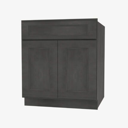 Forevermark Blaze Black Shaker Double (Butt) Door Cabinet