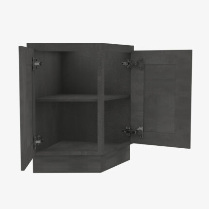 Forevermark Blaze Black Shaker Base Angle Kitchen Cabinet