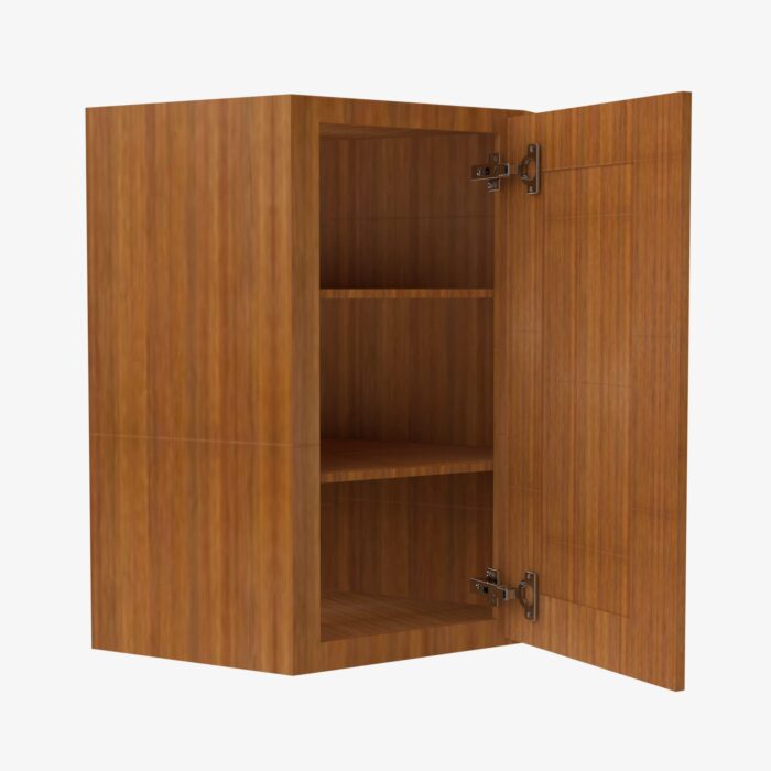 Forevermark PR WDC2412 Single Door Cabinets 24 Inch Wall Diagonal Corner Cabinet Petit Brown Brown 24 Inch Cabinet 3
