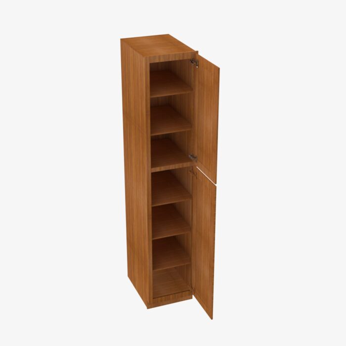 Forevermark PR WP1896 Double Door 18 Inch Tall Wall Pantry Cabinet Petit Brown Brown 18 Inch Cabinet 2