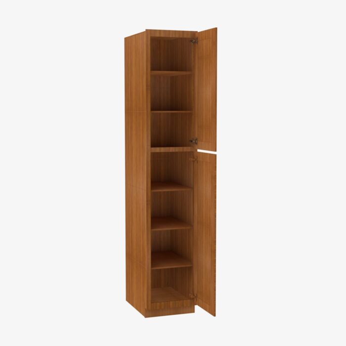 Forevermark PR WP1896 Double Door 18 Inch Tall Wall Pantry Cabinet Petit Brown Brown 18 Inch Cabinet 3