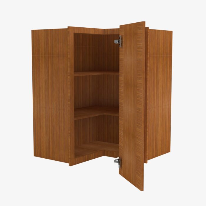 Forevermark PR WSQ2442 24 Inch Easy Reach Wall Corner Cabinet Petit Brown Brown 24 Inch Cabinet 3