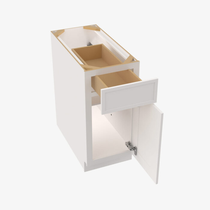 Forevermark PW B18 Single Door Cabinets 18 Inch Base Cabinet Petit White White 18 Inch Cabinet 3