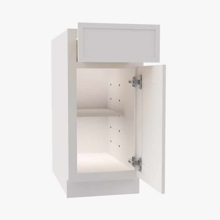 Forevermark PW B18 Single Door Cabinets 18 Inch Base Cabinet Petit White White 18 Inch Cabinet 4