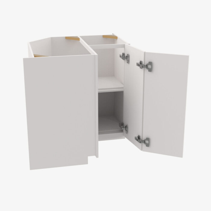 Forevermark PW LS3612S EZR3612 Single Door Cabinets 36 Inch Easy EZ Reach Lazy Susan Cabinets Base Corner Cabinet Petit White White 36 Inch Cabinet