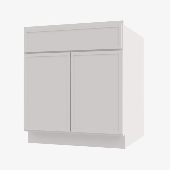 Forevermark PW S2421B 34 12 Double Door 24 Inch Sink Base Vanity with Drawers Petit White White 24 Inch Cabinet 2
