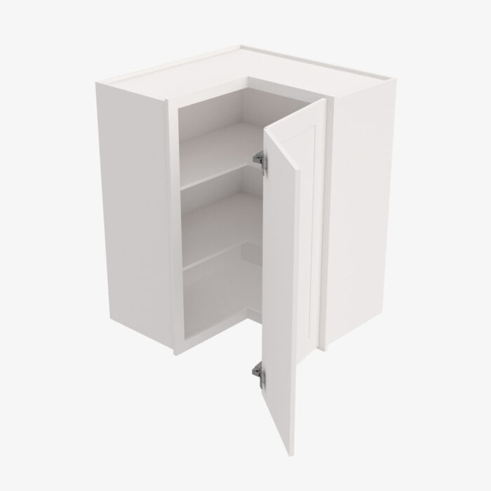 Forevermark PW WSQ2442 24 Inch Easy Reach Wall Corner Cabinet Petit White White 24 Inch Cabinet