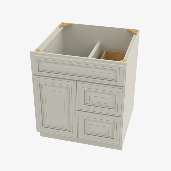 Forevermark SL S3021DR 34 12 Single Door Cabinets 30 Inch Combo Vanity with Right Drawer Signature Pearl White 30 Inch Cabinet 2