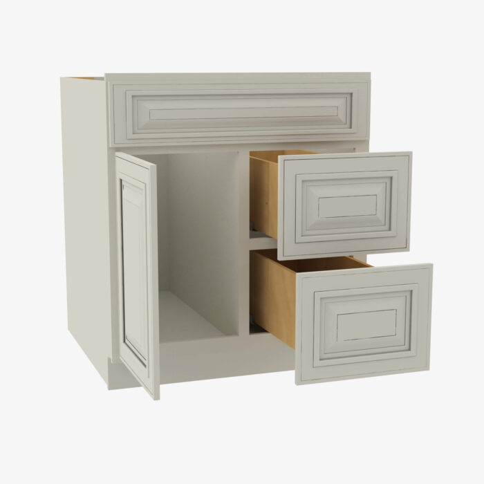 Forevermark SL S3021DR 34 12 Single Door Cabinets 30 Inch Combo Vanity with Right Drawer Signature Pearl White 30 Inch Cabinet 3