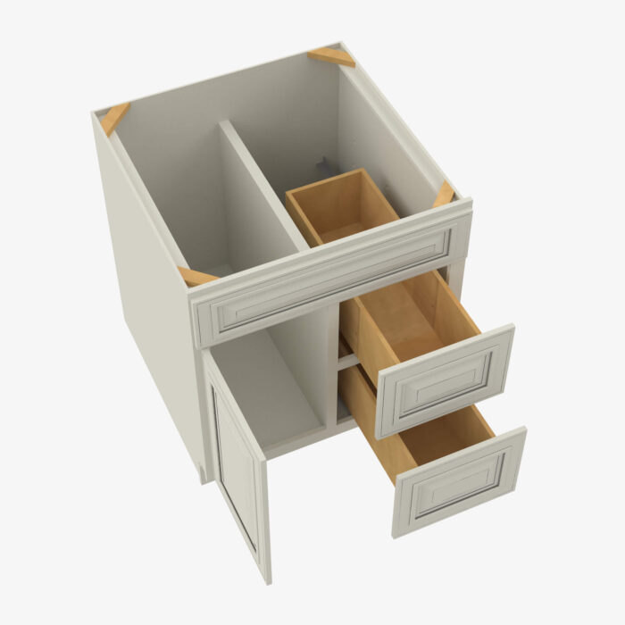 Forevermark SL S3021DR 34 12 Single Door Cabinets 30 Inch Combo Vanity with Right Drawer Signature Pearl White 30 Inch Cabinet 4
