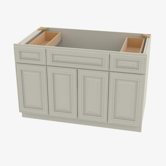 Forevermark SL S4821B12D 34 12 Double Door 48 Inch Sink Base Combo Vanity with Drawers Signature Pearl White 48 Inch Cabinet 2