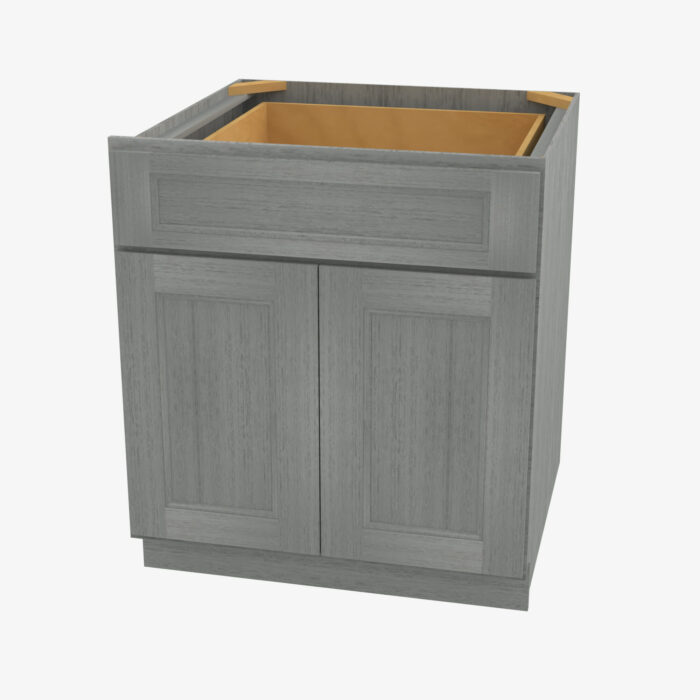 Forevermark TG B24B Double Door 24 Inch Base Cabinet Midtown Grey Grey 24 Inch Cabinet 4