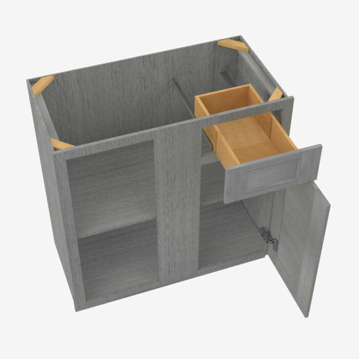 Forevermark TG BBLC3942 36W Double Door 36 Inch Base Blind Corner Cabinets Cabinet Midtown Grey Grey 36 Inch Cabinet 6