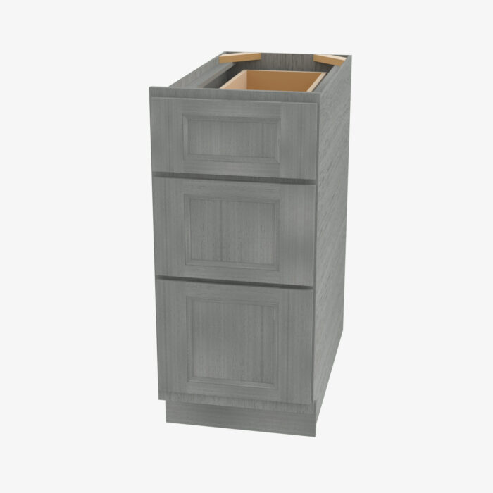 Forevermark TG DB12 3 12 Inch 3 Drawer Pack Base Cabinet Midtown Grey Grey 12 Inch Cabinet 4