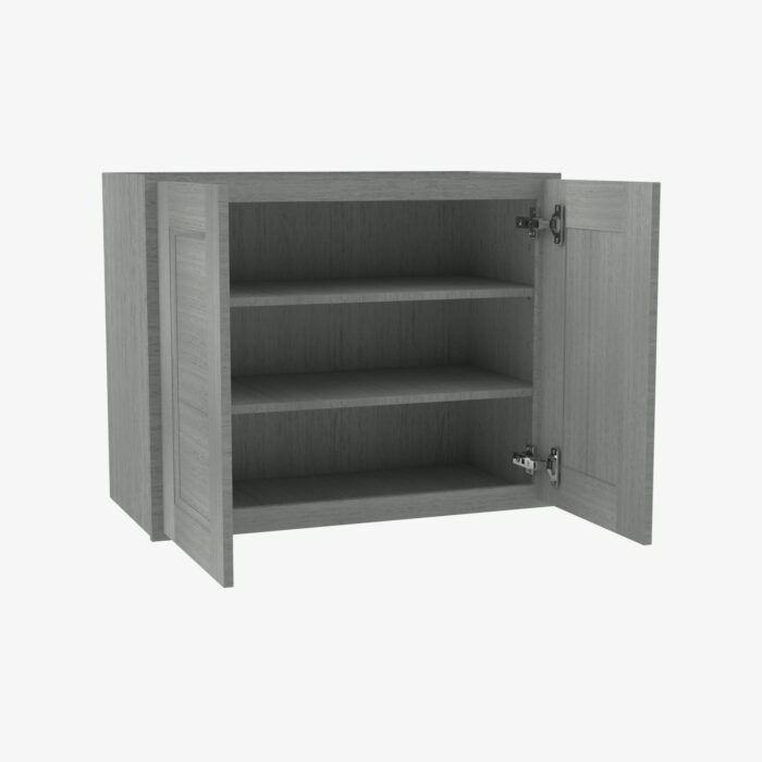 Forevermark TG W2430B Double Door 24 Inch Wall Cabinet Midtown Grey Grey 24 Inch Cabinet 2