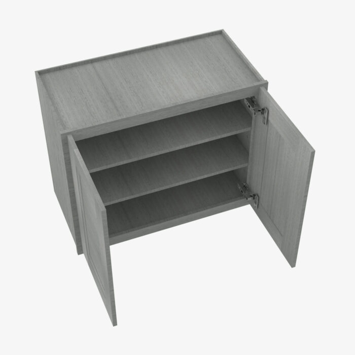 Forevermark TG W2430B Double Door 24 Inch Wall Cabinet Midtown Grey Grey 24 Inch Cabinet 6