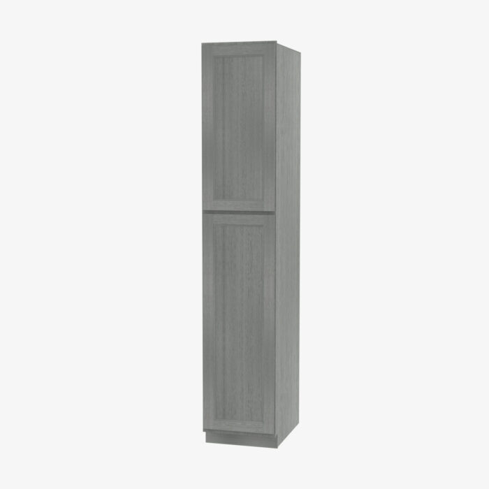 Forevermark TG WP1584 Double Door 15 Inch Tall Wall Pantry Cabinet Midtown Grey Grey 15 Inch Cabinet 2