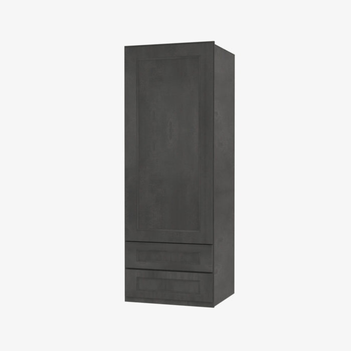 Forevermark TS W2D1848 Single Door Cabinets 18 Inch Wall Cabinet With 2 Built In Drawers Townsquare Grey Grey 18 Inch Cabinet 4