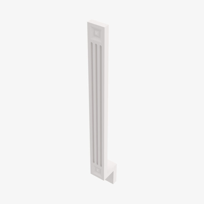 Forevermark TW A3BF Fluted Decorative Base Filler TSG Forevermark Uptown White White 3 Inch Cabinet