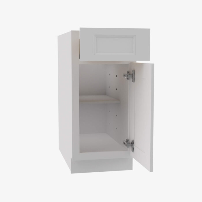 Forevermark TW B12 Single Door Cabinets 12 Inch Base Cabinet Uptown White White 12 Inch Cabinet 4