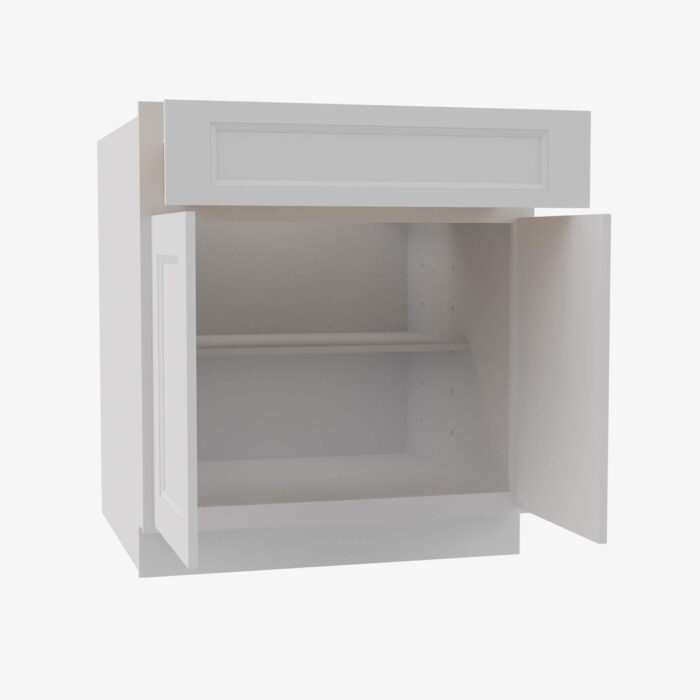 Forevermark TW B24B Double Door 24 Inch Base Cabinet Uptown White White 24 Inch Cabinet 3