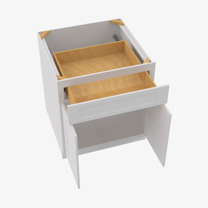 Forevermark TW B24B Double Door 24 Inch Base Cabinet Uptown White White 24 Inch Cabinet 4
