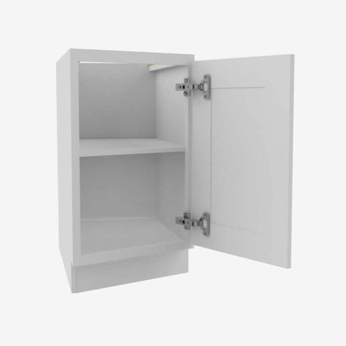 Forevermark TW BTC12L Single Door Cabinets 12 Inch Base Base Transitional Cabinet Left Uptown White White 12 Inch Cabinet 3