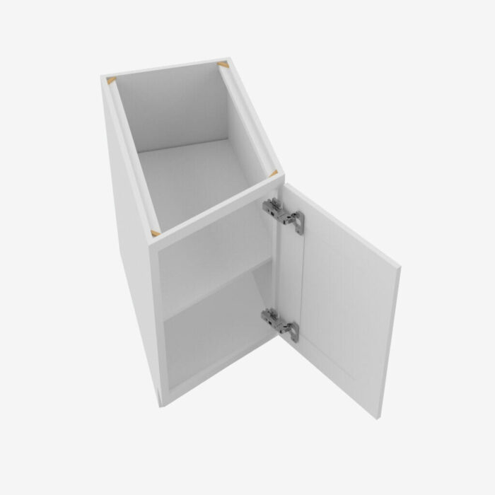 Forevermark TW BTC12L Single Door Cabinets 12 Inch Base Base Transitional Cabinet Left Uptown White White 12 Inch Cabinet 4