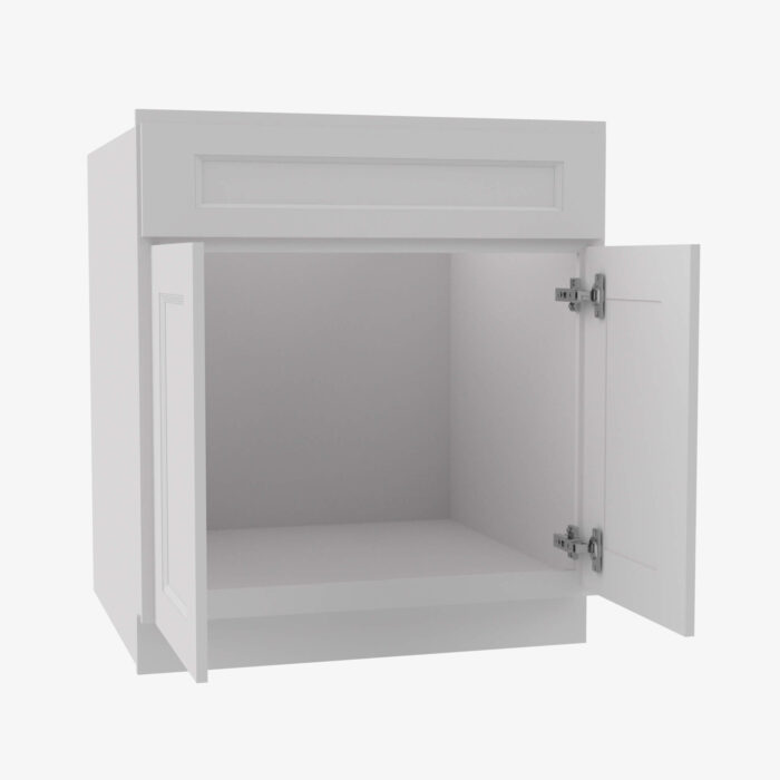 Forevermark TW S2421B 34 12 Double Door 24 Inch Sink Base Vanity with Drawers Uptown White White 24 Inch Cabinet 3