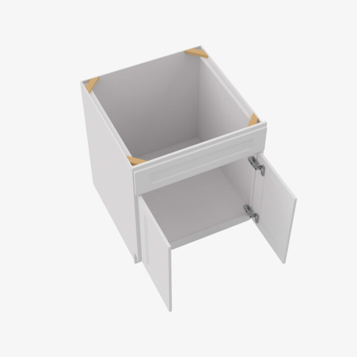 Forevermark TW S2421B 34 12 Double Door 24 Inch Sink Base Vanity with Drawers Uptown White White 24 Inch Cabinet 4
