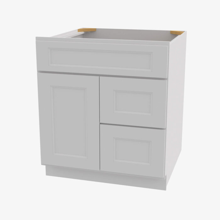 Forevermark TW S3621BDR 34 12 Double Door 36 Inch Sink Base Combo Vanity with Right Drawer Uptown White White 36 Inch Cabinet 2