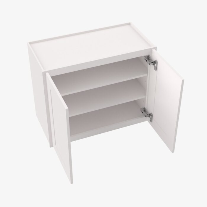Forevermark TW W3324B Double Door 33 Inch Wall Cabinet Uptown White White 33 Inch Cabinet 4