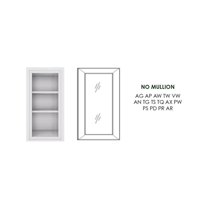 Glass Door Kitchen Cabinet VW-W2712BGD Forevermark Rio Vista White Shaker