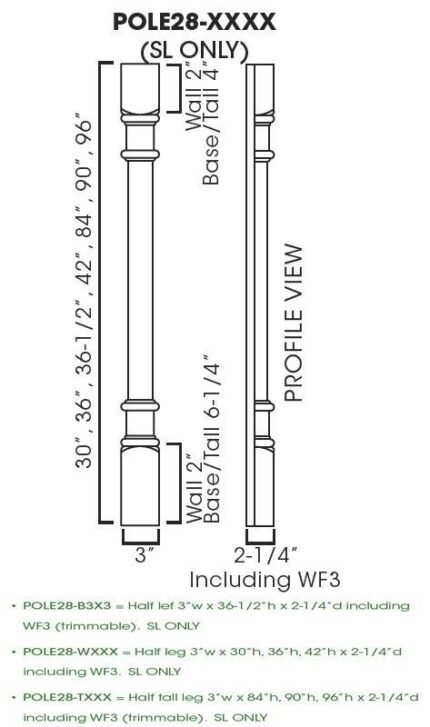 Decor Legs and Pilasters TQ-POLE28-W336 Forevermark Townplace Crema