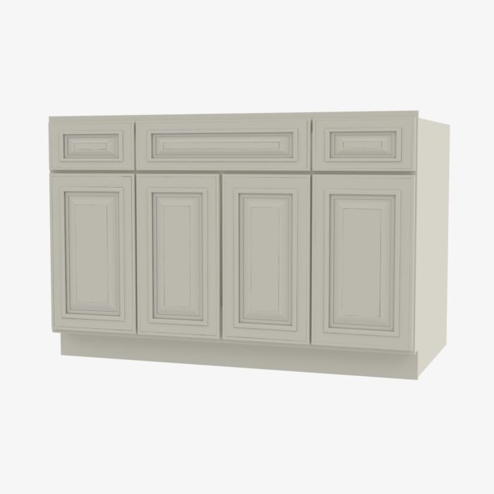 sl s4821b12d 34 1 2 double door 48 inch sink base combo vanity with drawers signature pearl