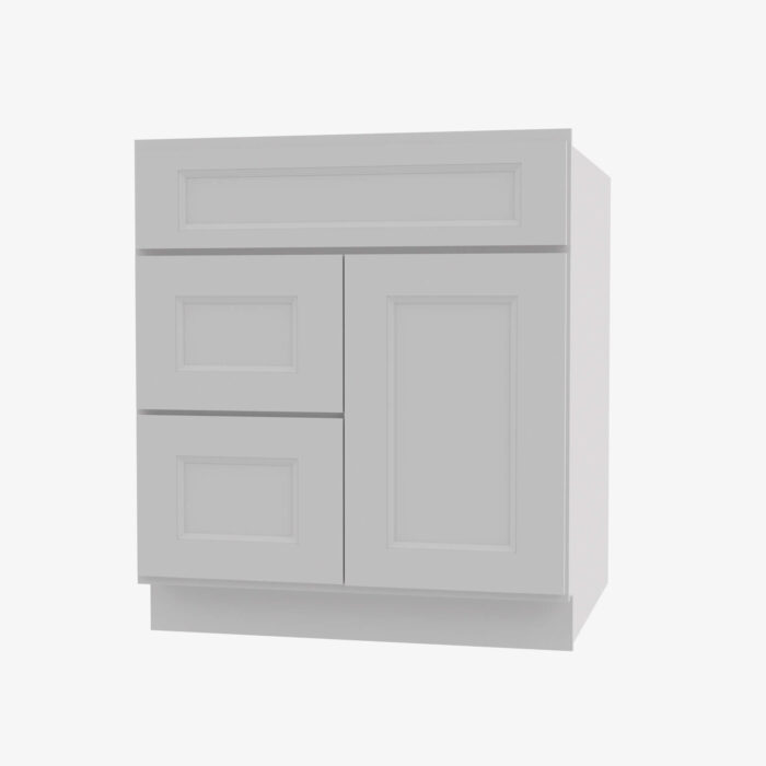 tw s3621bdl 34 1 2 double door 36 inch sink base combo vanity with left drawer uptown white