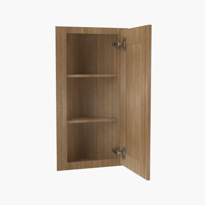 Forevermark AR AW42 Single Door Cabinets 42 Inch Wall Angle Corner Cabinet Woodland Brown Shaker Brown 12 Inch Cabinet