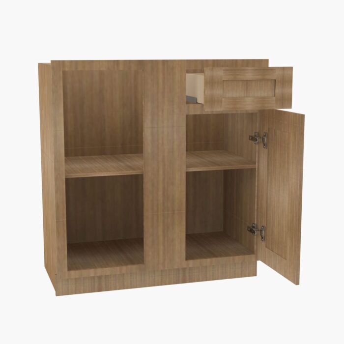 Forevermark AR BBLC4548 42W Double Door 42 Inch Base Blind Corner Cabinets Cabinet Woodland Brown Shaker Brown 42 Inch Cabinet 2