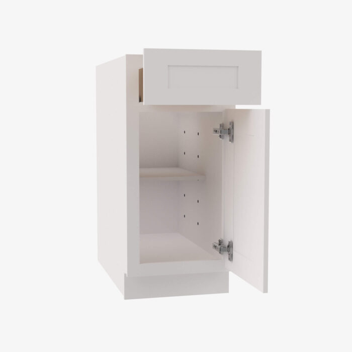 Forevermark AW B09 Single Door Cabinets 9 Inch Base Cabinet Ice White Shaker White 9 Inch Cabinet 3
