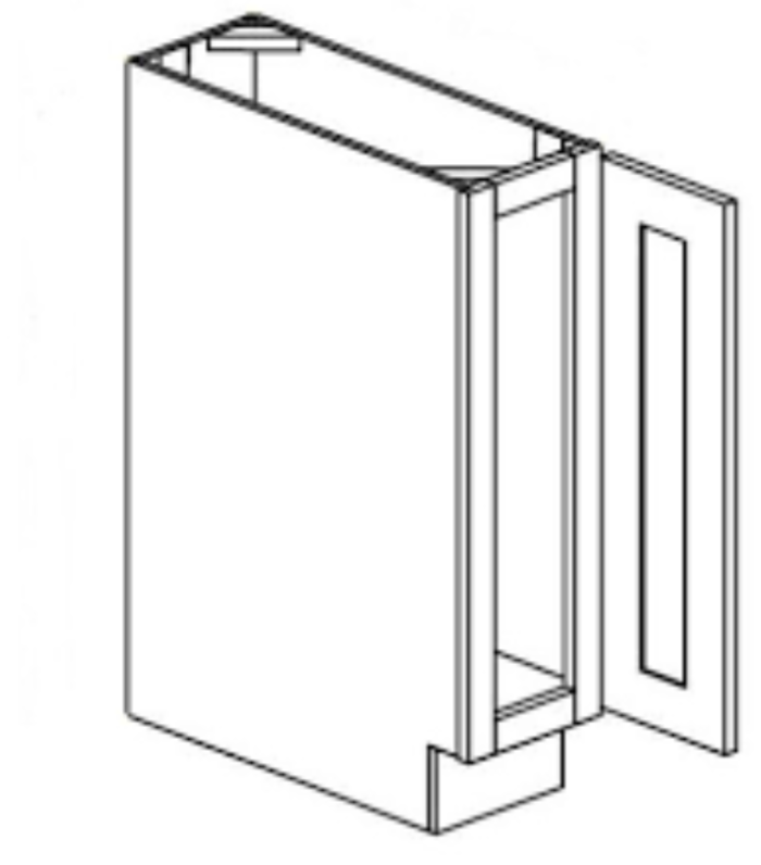 Forevermark AW B09 Single Door Cabinets 9 Inch Base Cabinet Ice White Shaker White 9 Inch Cabinet 5