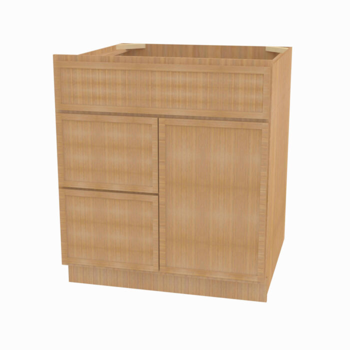Forevermark PS S3021DL 34 12 Single Door Cabinets 30 Inch Combo Vanity with Left Drawer Petit Sand Brown 30 Inch Cabinet