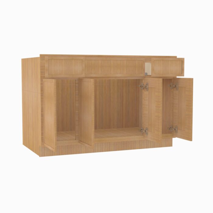 Forevermark PS S4821B12D 34 12 Double Door 48 Inch Sink Base Combo Vanity with Drawers Petit Sand Brown 48 Inch Cabinet 3