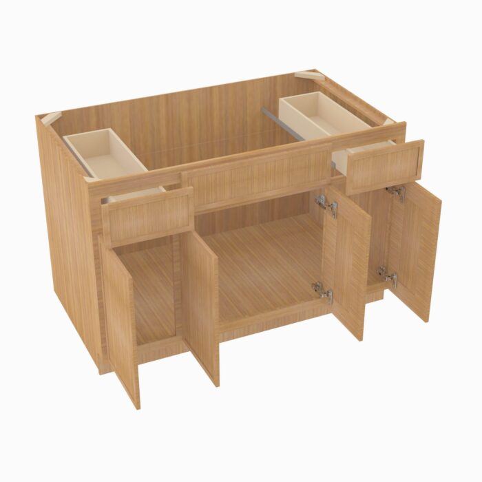 Forevermark PS S4821B12D 34 12 Double Door 48 Inch Sink Base Combo Vanity with Drawers Petit Sand Brown 48 Inch Cabinet 4