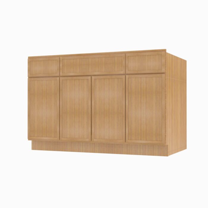Forevermark PS S4821B12D 34 12 Double Door 48 Inch Sink Base Combo Vanity with Drawers Petit Sand Brown 48 Inch Cabinet